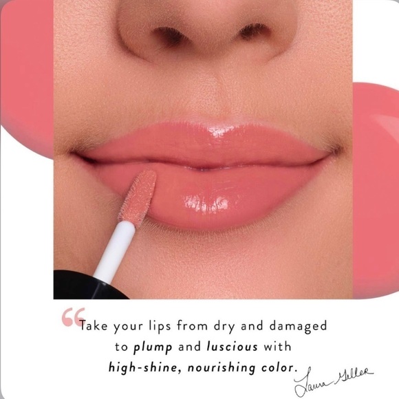 Laura Geller FINISH LINE Treat-n-Go Tinted Lip Oil | NEW | Neutral Pink Treat&Go - Picture 4 of 12